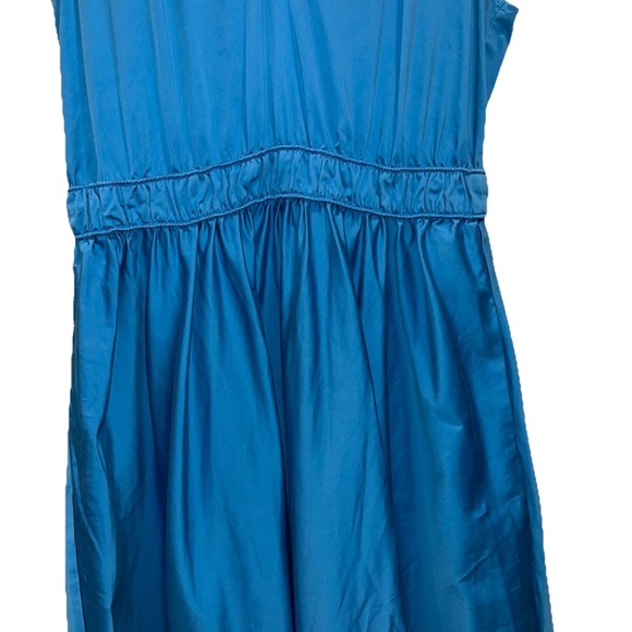 ROKSANDA COLLECTIVE Dress Blue Midi Size 12 Sleeveless Cotton V-Neck Casual EUC - Picture 9 of 16